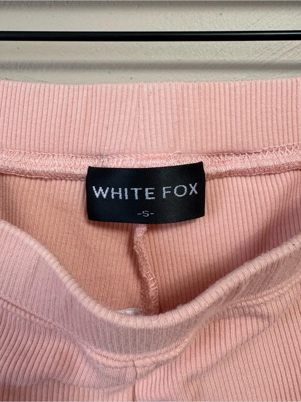 White Fox Offstage Ribbed Bike Shorts Apricot Ice Blue Size Small